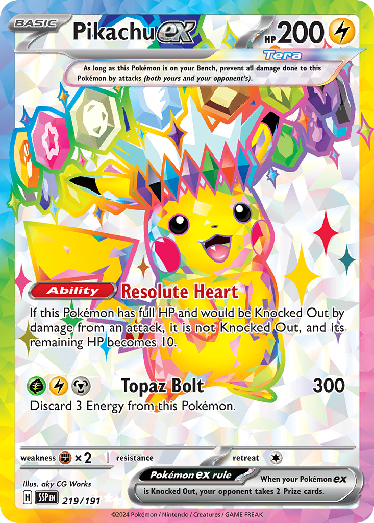 Pikachu ex (Surging Sparks) #219