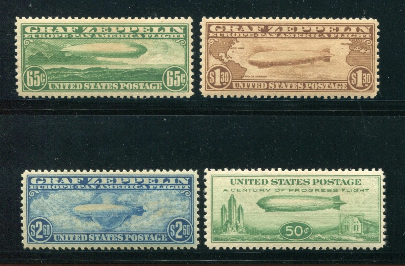 1930 Graf Zeppelin Set C13-C15