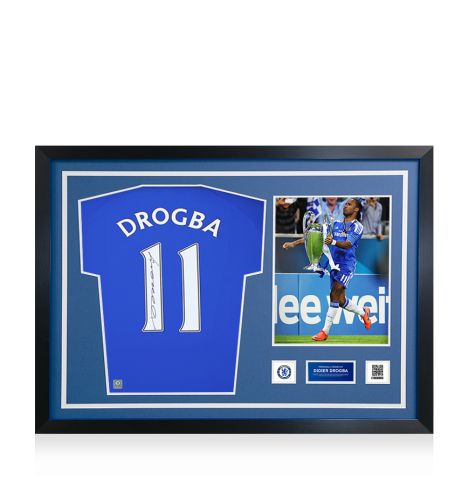Didier Drogba Signed Chelsea T-Shirt