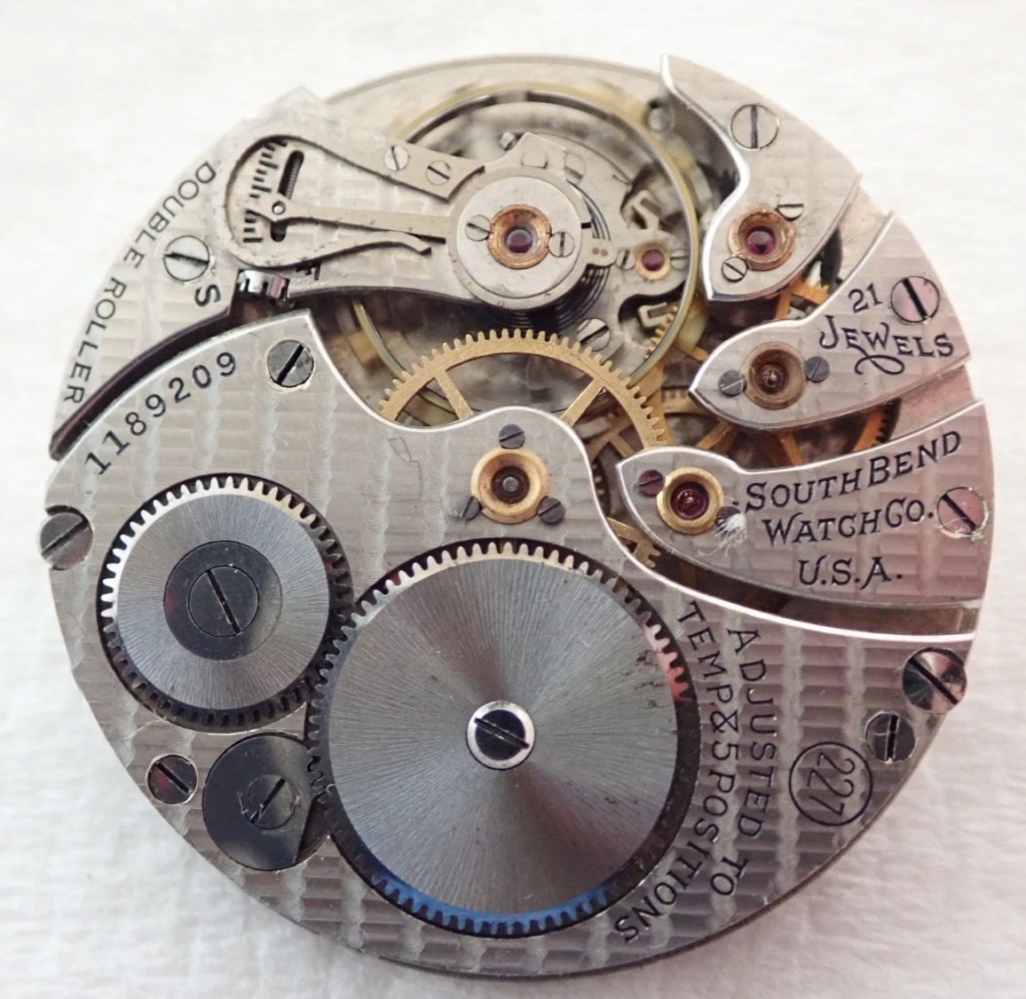 South Bend Grade 227 16s 21 Jewel Pocket Watch