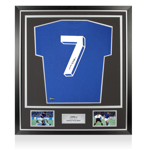 Paolo Maldini Signed Italy T-Shirt