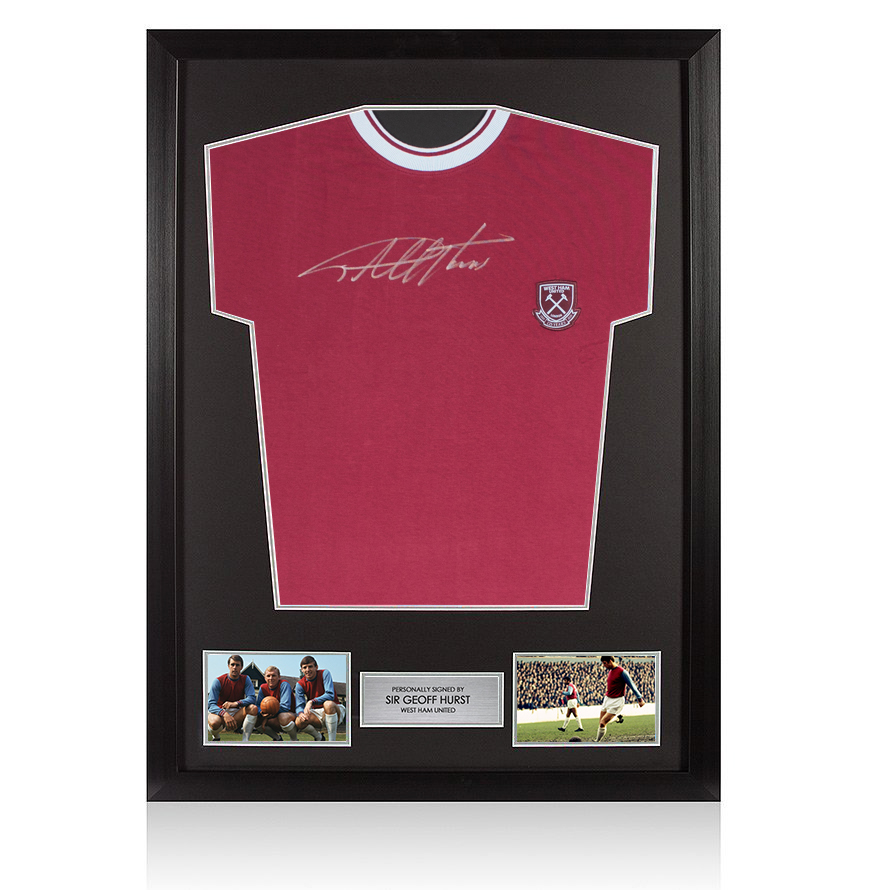 Geoff Hurst Signed West Ham United T-Shirt