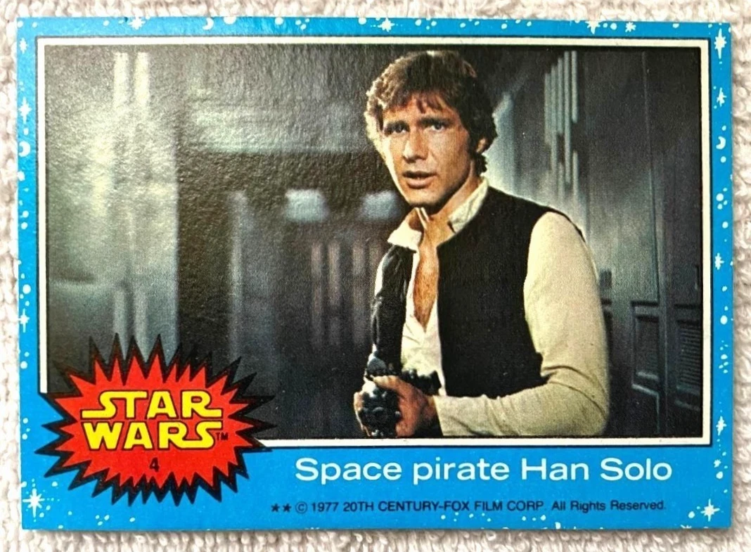 1977 Topps Star Wars Series 1 Han Solo #4 'Space Pirate'