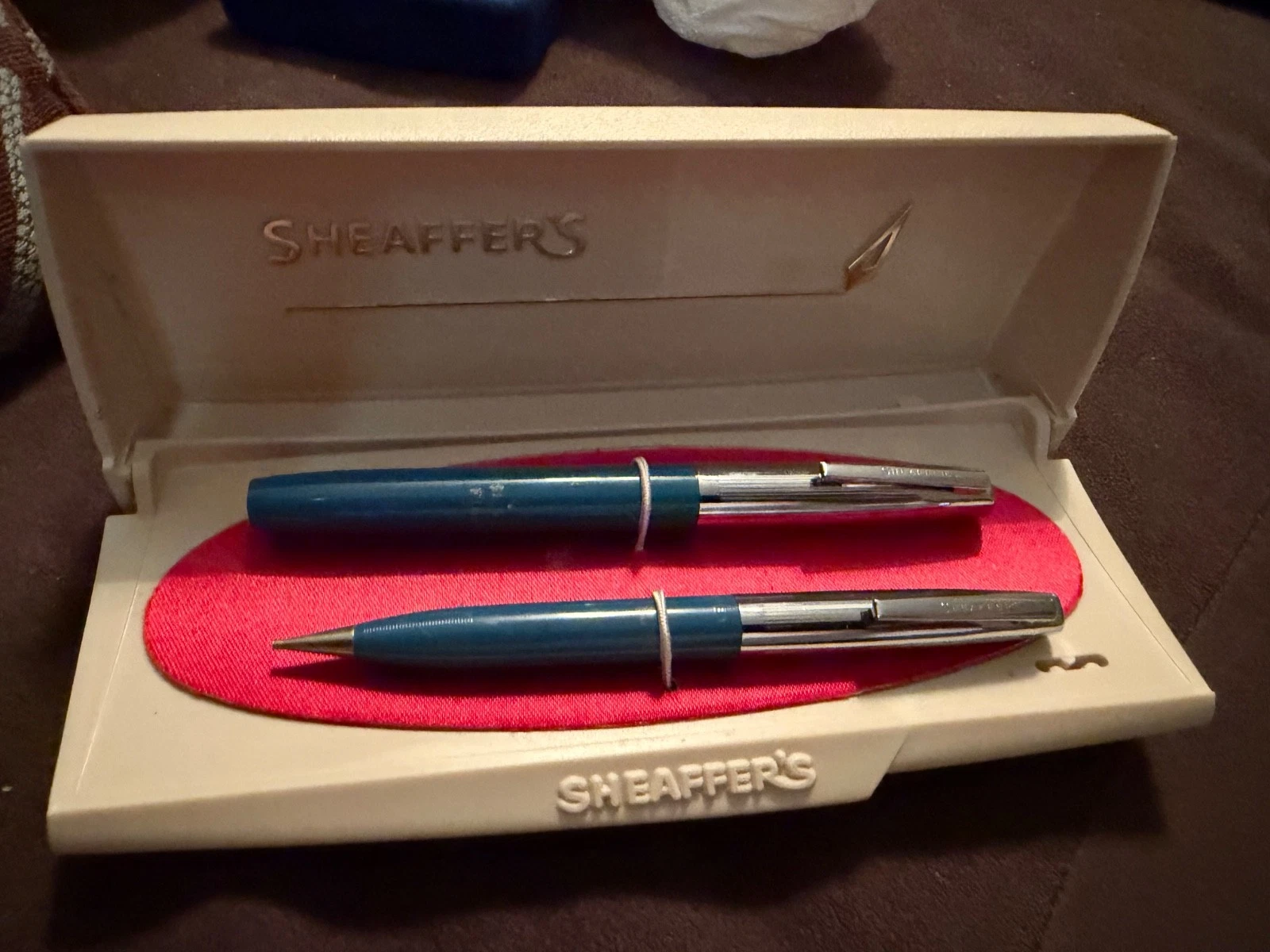 Sheaffer Valiant Snorkel Fountain Pen And Pencil Set