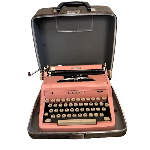Royal Quiet De Luxe Pink Typewriter