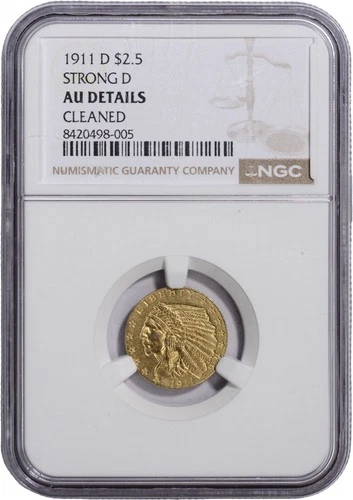 1911-D Indian Head Quarter Eagle