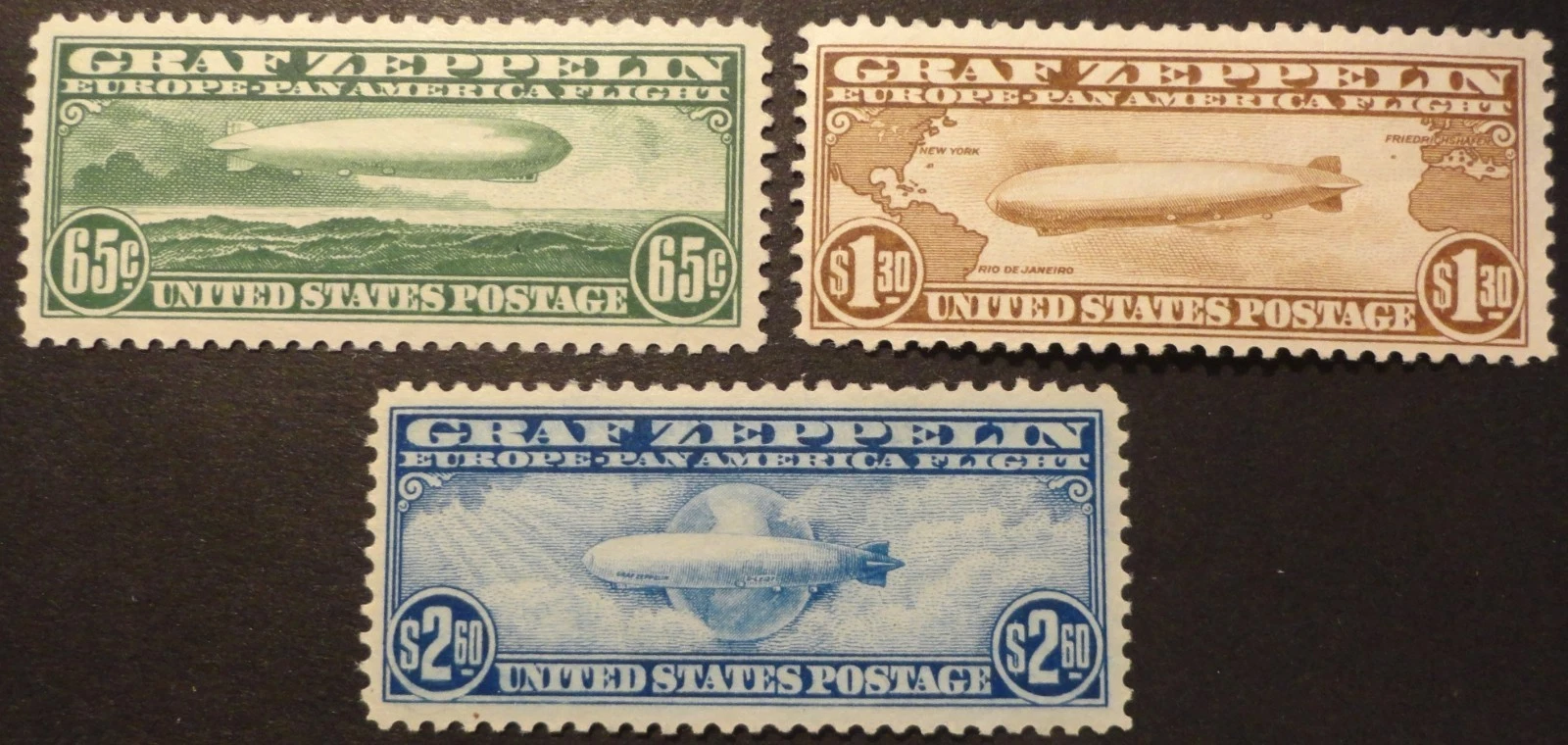 1930 Graf Zeppelin Set C13-C15