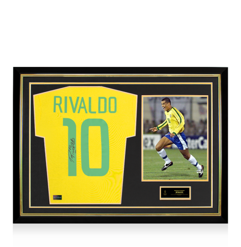 Rivaldo Signed Brazil T-Shirt