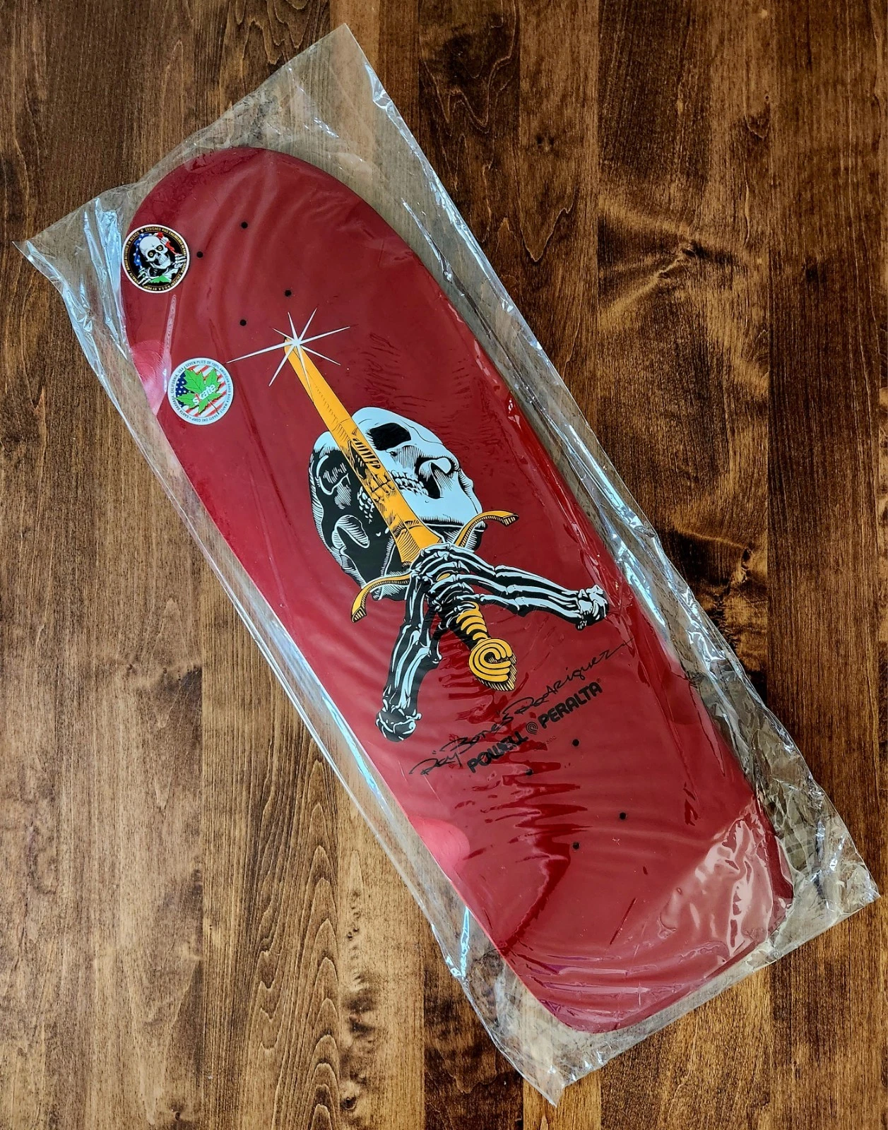 Powell Peralta Rodriguez Geegah Skull And Sword Skateboard Deck