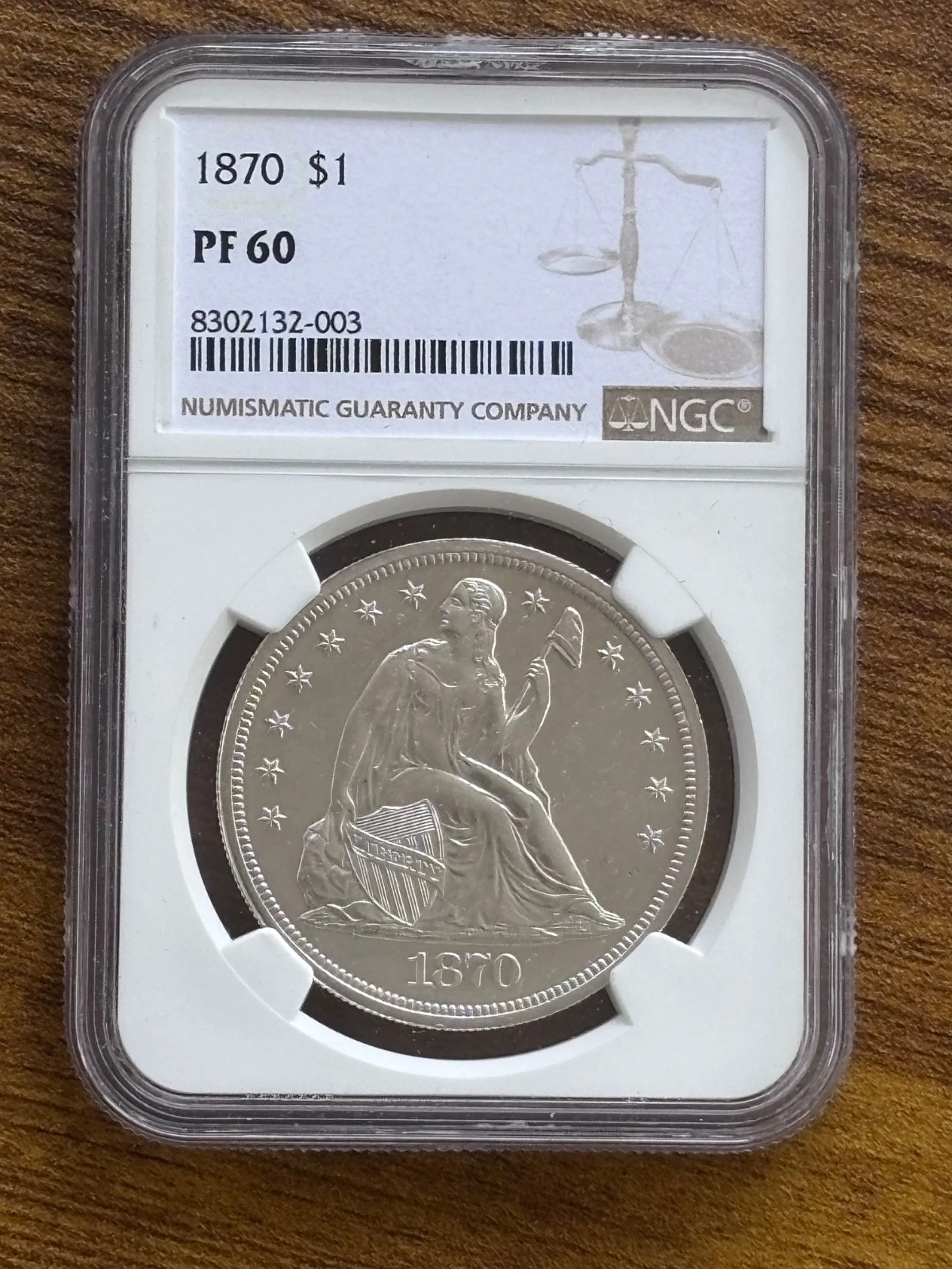 1870-S Seated Liberty Dollar