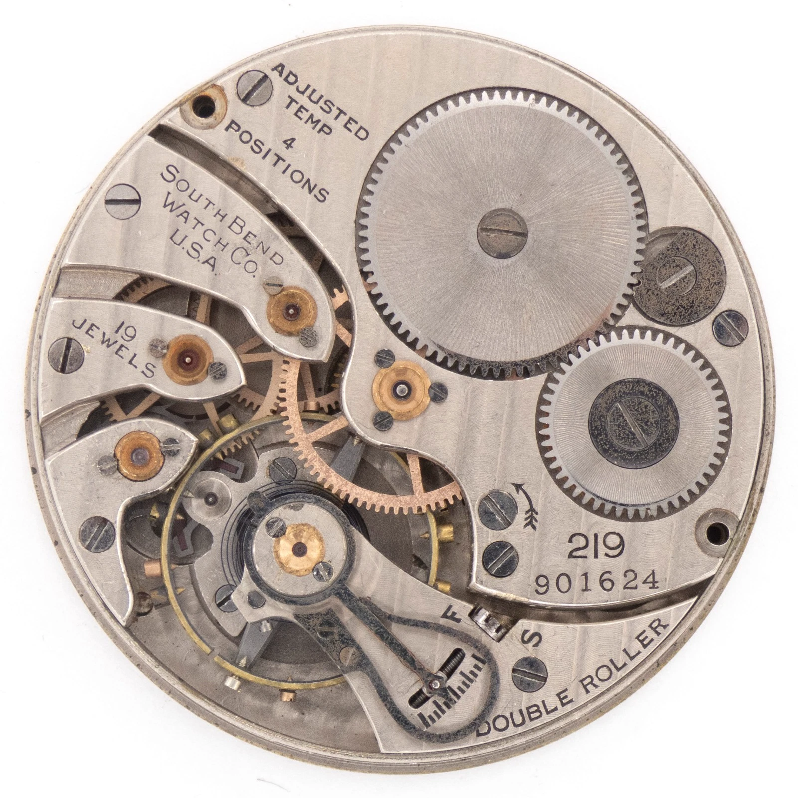 South Bend Grade 219 19-Jewel 16-Size Pocket Watch