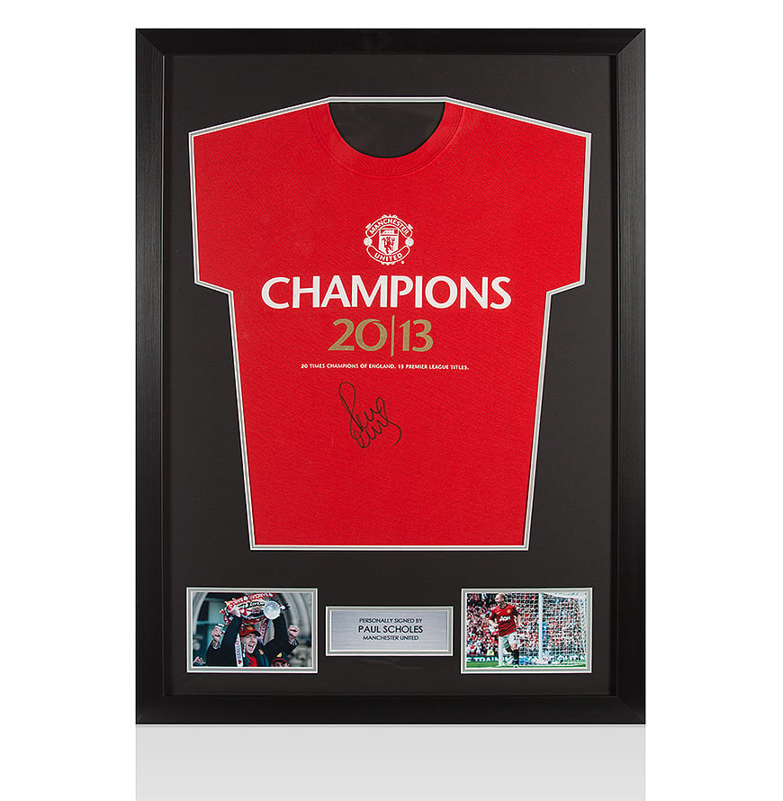 Paul Scholes Signed Manchester United T-Shirt