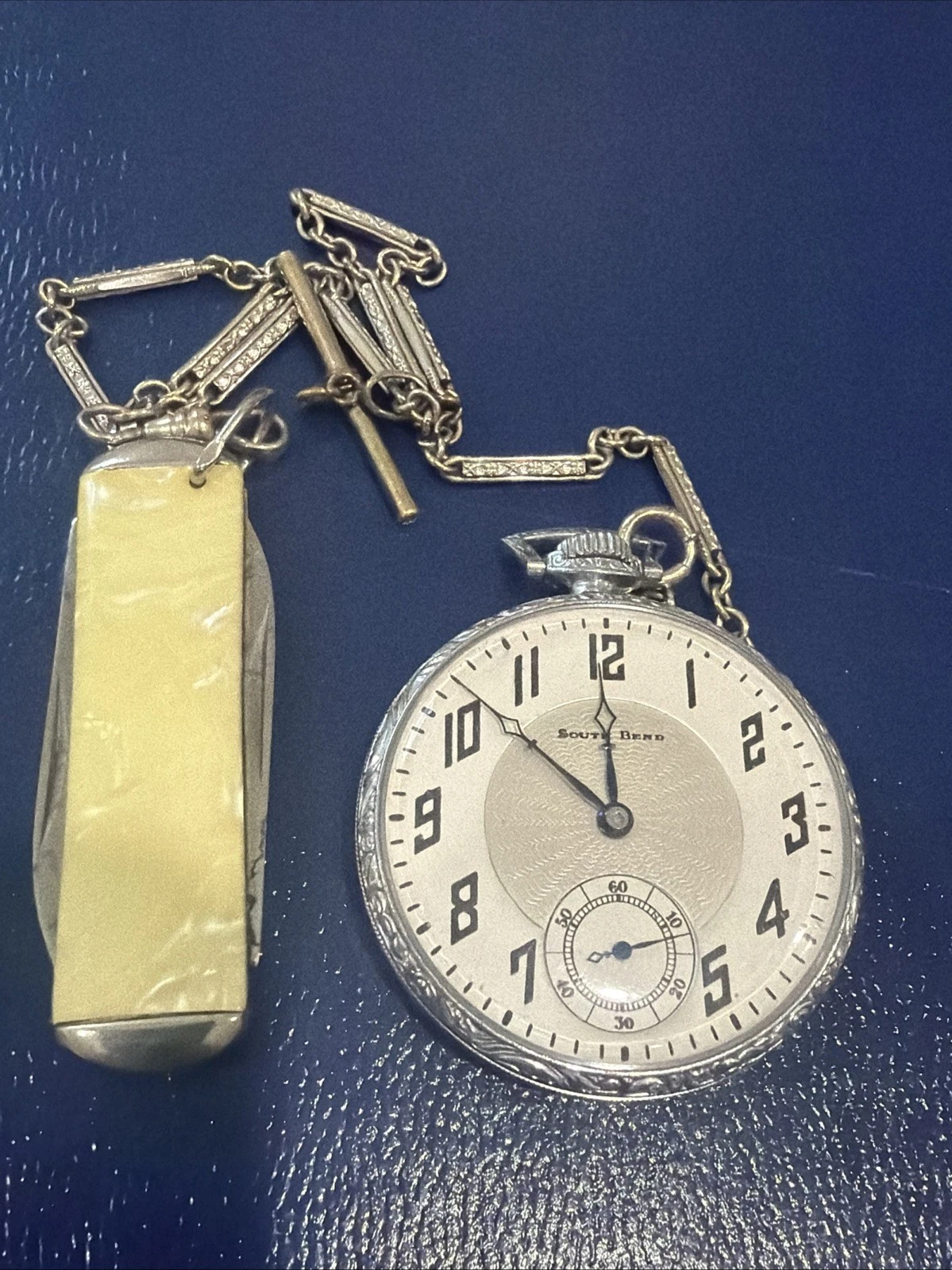 South Bend Studebaker Open Face Pocket Watch