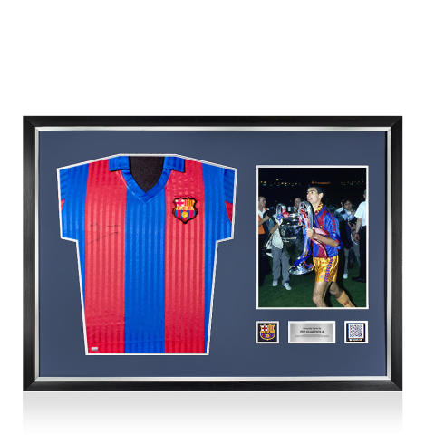 Pep Guardiola Signed Barcelona Jersey