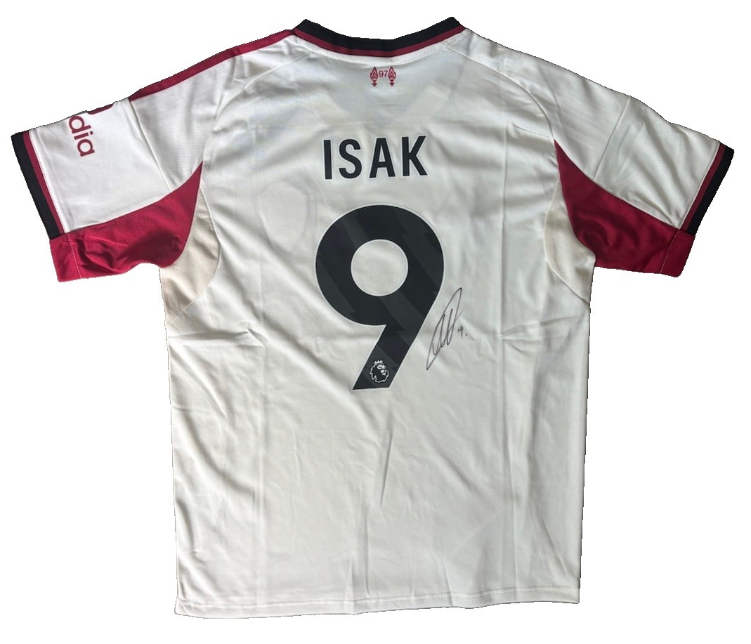 Alexander Isak Signed Liverpool Jersey