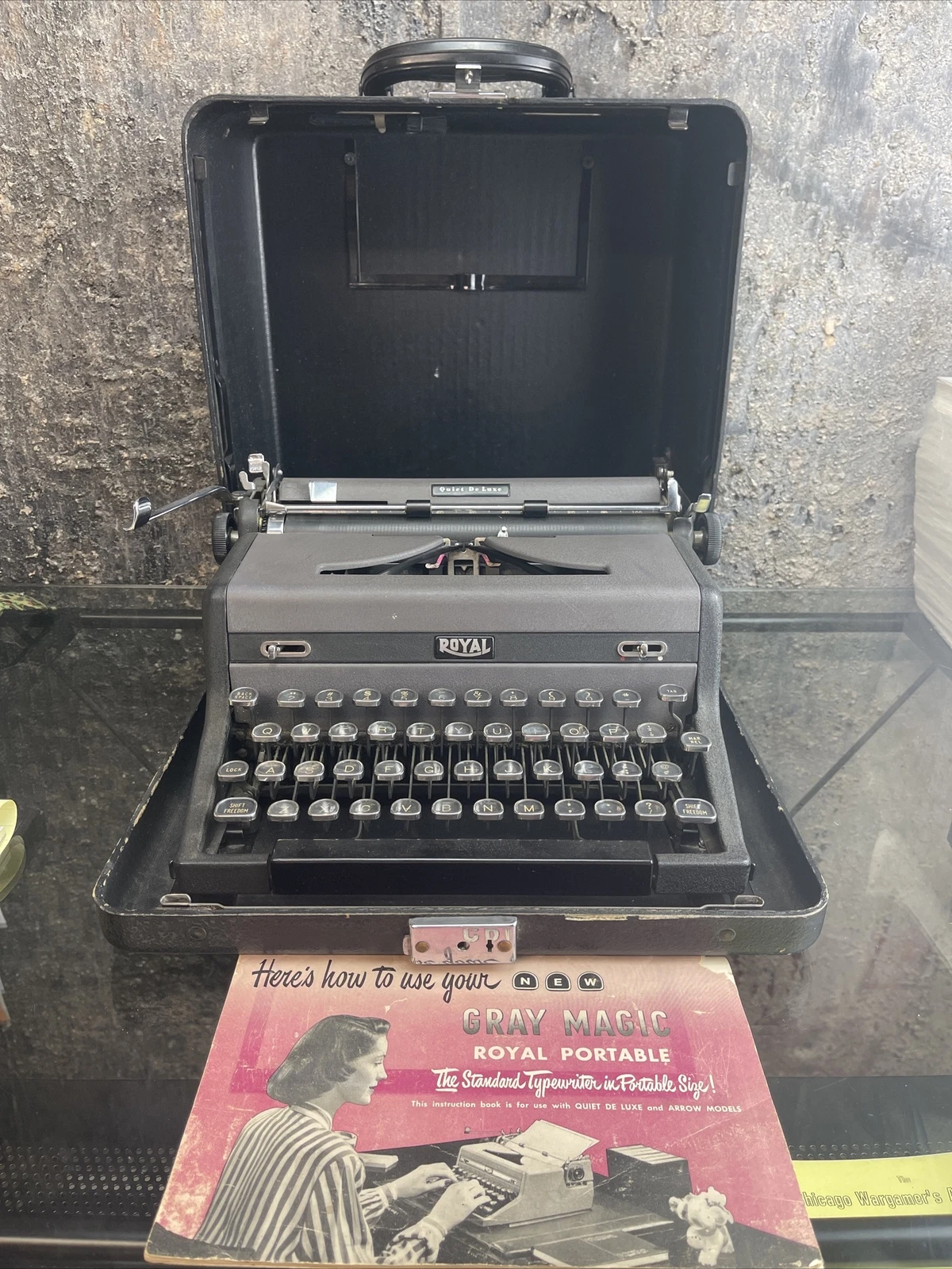 Royal Quiet De Luxe Portable Typewriter (1940s)