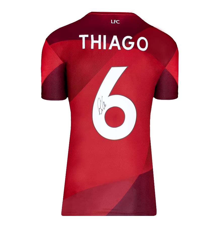 Thiago Alcantara Signed Liverpool T-Shirt