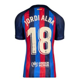 Jordi Alba Signed Barcelona Jersey