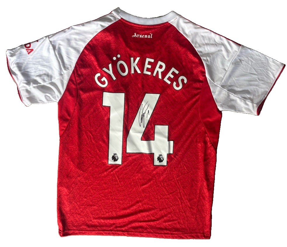 Viktor Gyokeres Signed Arsenal Jersey