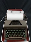 Royal Quiet De Luxe Portable Typewriter Red 1950s