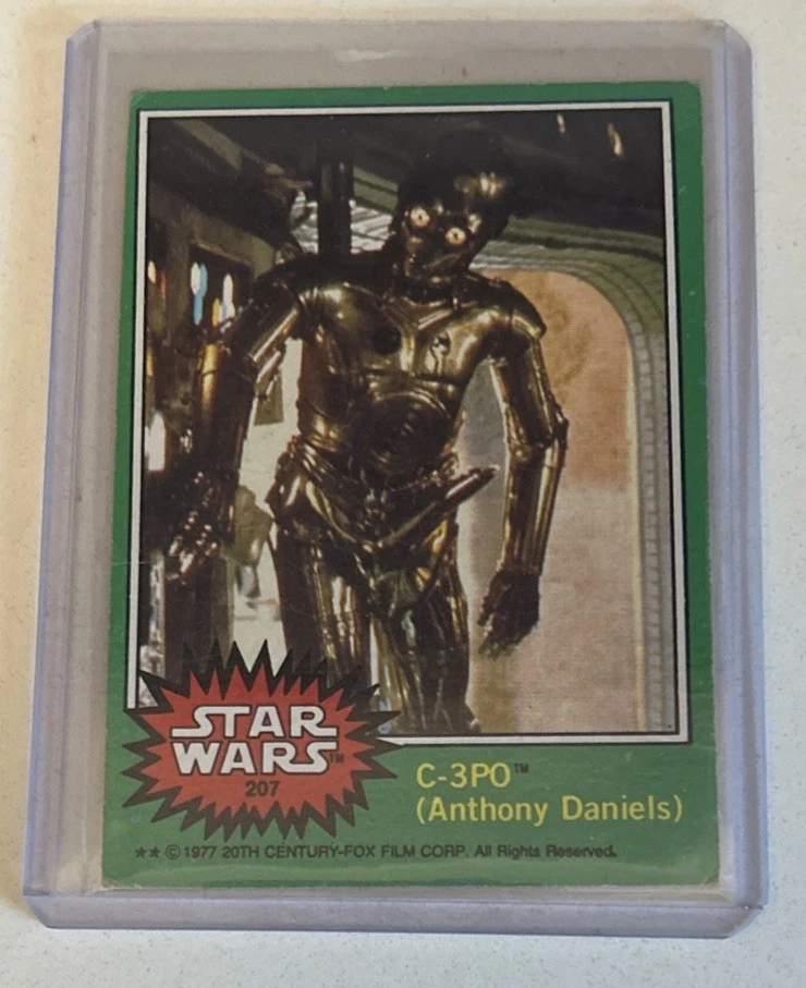 1977 Topps Star Wars Series 4 C-3PO #207 Error Card 'Golden Rod'
