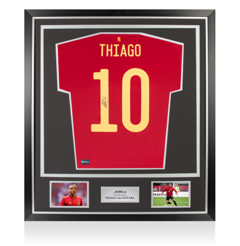 Thiago Alcantara Signed Spain Jersey