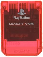 PS1 Memory Card Crimson Red (PAL PlayStation)