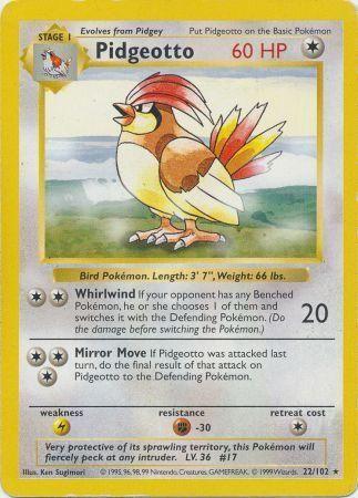 Pidgeotto (Base Set) #22 Shadowless