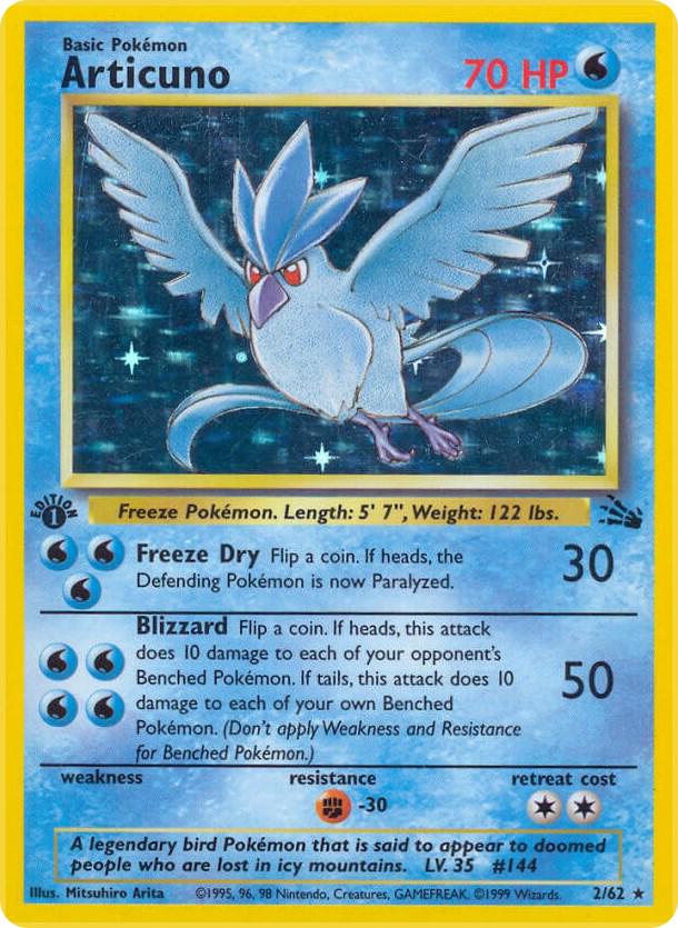 Articuno (Fossil) #2 1st Edition