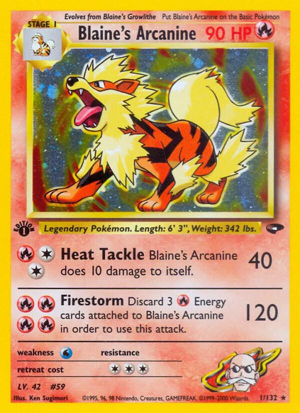 Blaine's Arcanine (Gym Challenge) #1 1st Edition