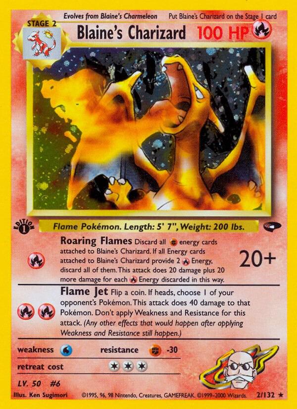 Blaine's Charizard (Gym Challenge) #2 1st Edition
