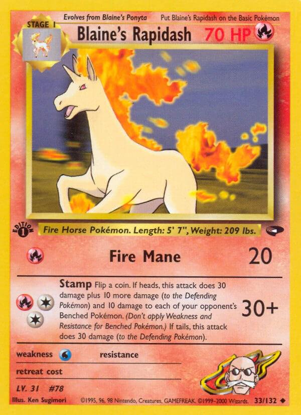Blaine's Rapidash (Gym Challenge) #33 1st Edition