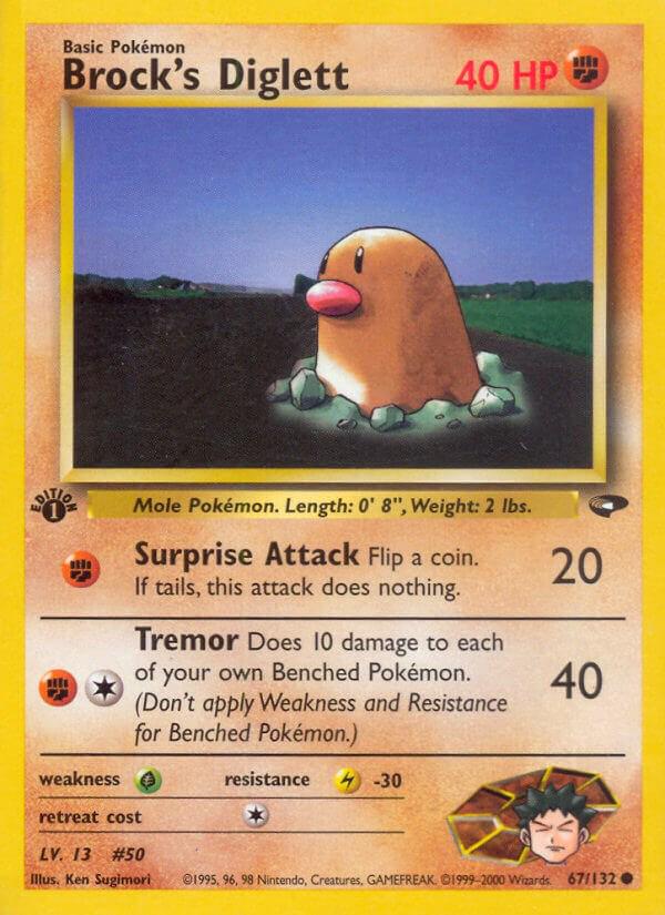 Brock's Diglett (Gym Challenge) #67 1st Edition