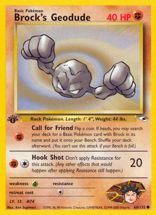 Brock's Geodude (Gym Heroes) #66 1st Edition