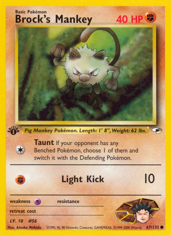 Brock's Mankey (Gym Heroes) #67 1st Edition