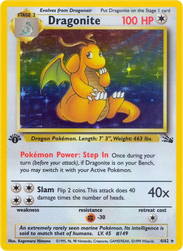 Dragonite (Fossil) #4 1st Edition