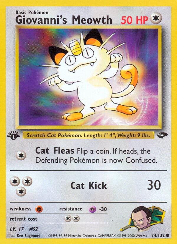Giovanni's Meowth (Gym Challenge) #74 1st Edition