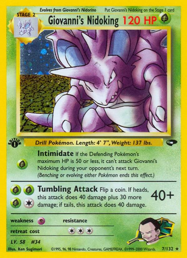 Giovanni's Nidoking (Gym Challenge) #7 1st Edition