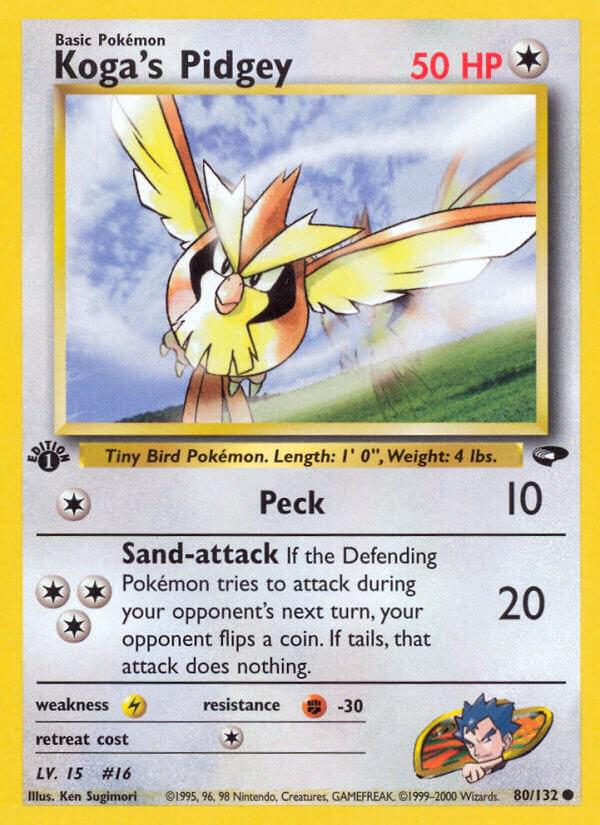 Koga's Pidgey (Gym Challenge) #80 1st Edition