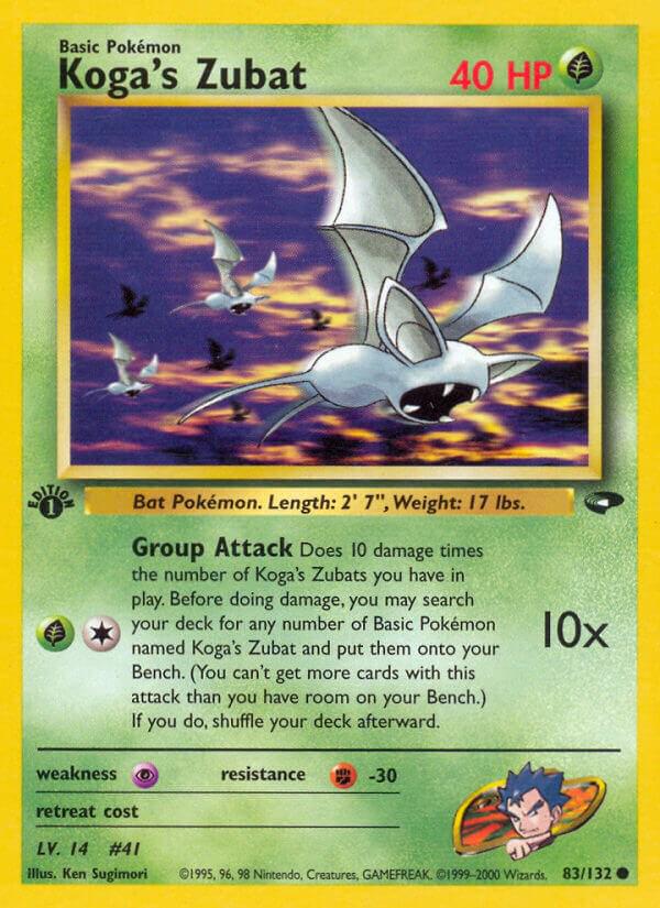 Koga's Zubat (Gym Challenge) #83 1st Edition