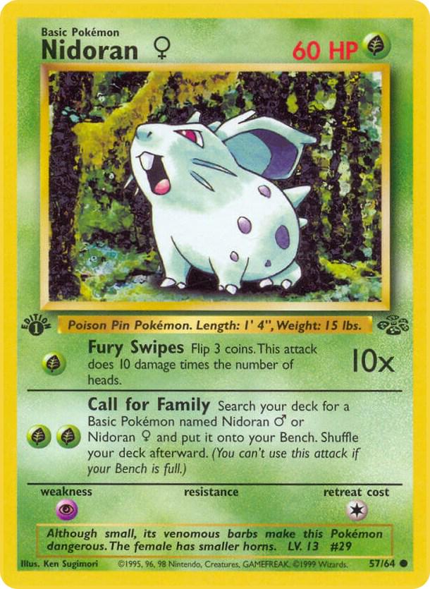 Nidoran ♀ (Jungle) #57 1st Edition