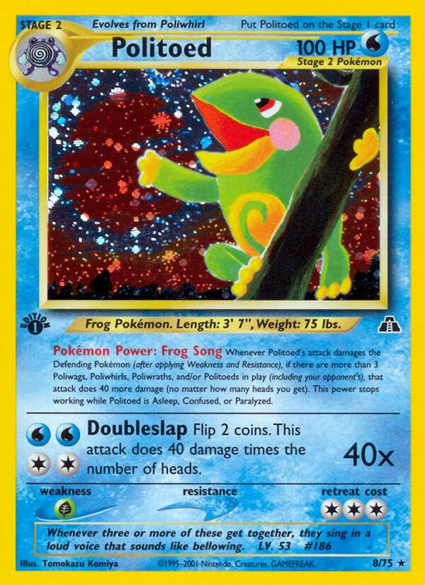 Politoed (Neo Discovery) #8 1st Edition