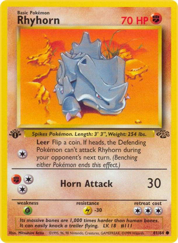 Rhyhorn (Jungle) #61 1st Edition
