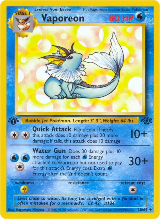 Vaporeon (Jungle) #28 1st Edition