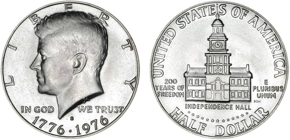 1976 Kennedy Half Dollar 40% Silver Coin