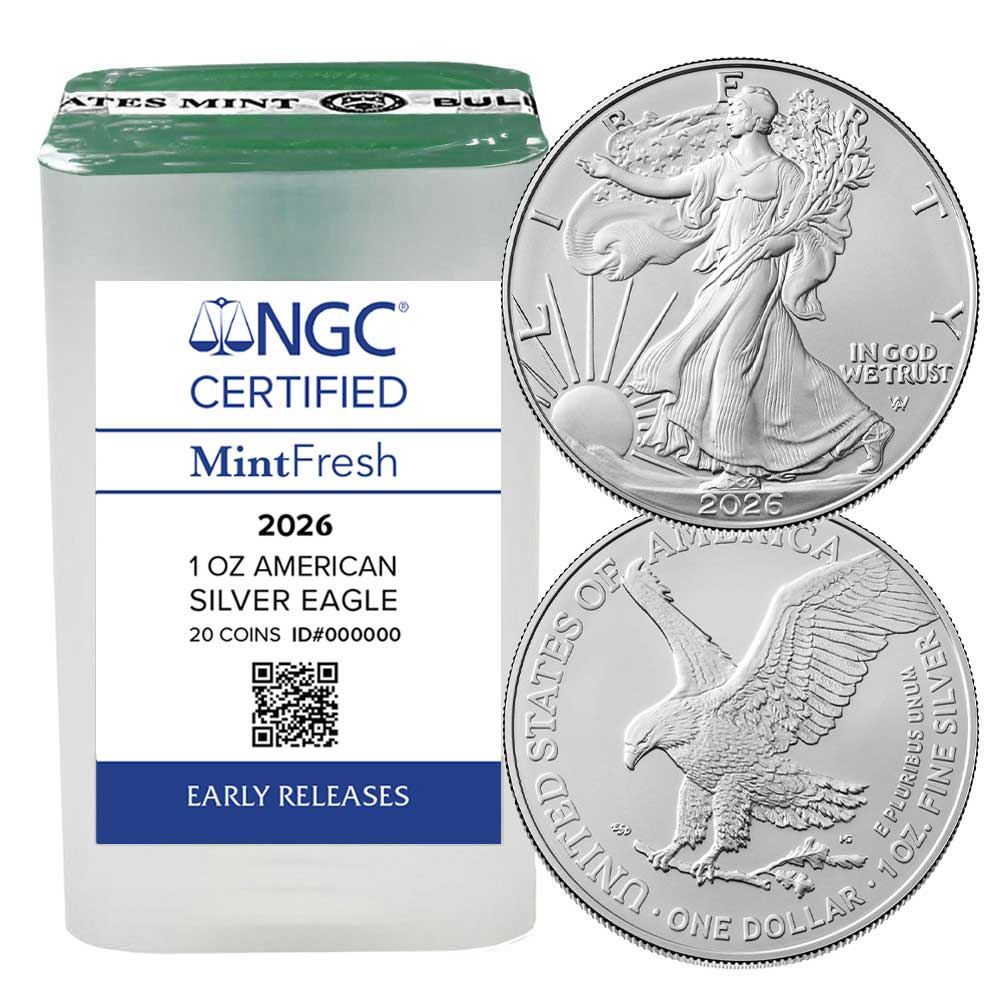 2026 $1 1-oz American Silver Eagle NGC ER MintFresh Tube