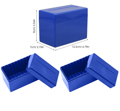 3PC 10 Coin Slabs Capacity Holder Slab Storage Box Blue Case Fit For PCGS NGC