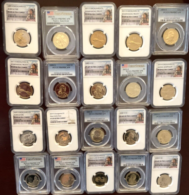 US Dollar $1 Graded PROOF COIN Multi Dates Mint Label