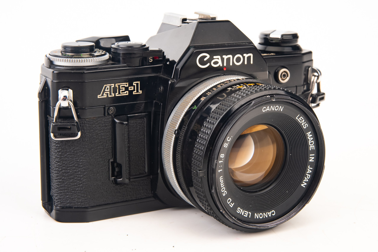Canon AE-1 With FD 50mm F/1.8 S.C. Lens (Black)