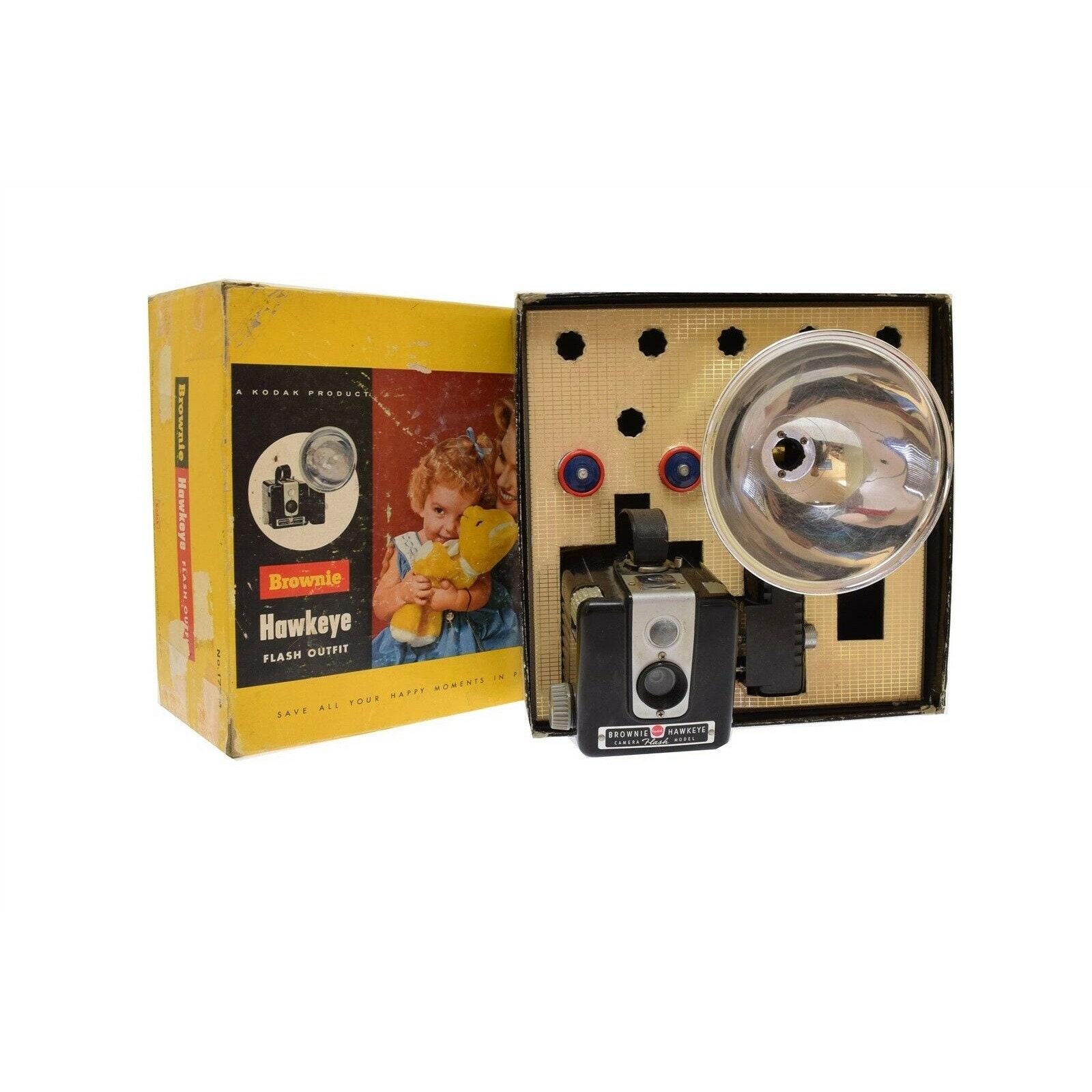 Kodak Brownie Hawkeye Camera Flash Model Flash Outfit